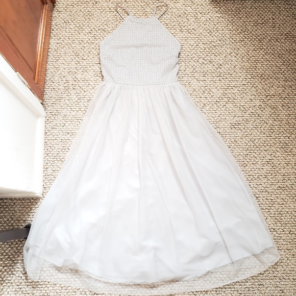 H&M Dresses & Skirts - H&M Grey Bead Embroidered Dress